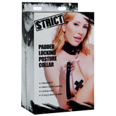 Padded Locking Posture Collar for BDSM and Submission Play Black > Bondage Gear > Collars